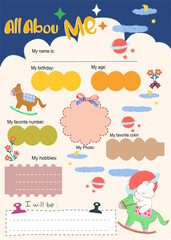 back to school, Cute All about me, cute cartoon all about me and student, baby shower card, school all about me
