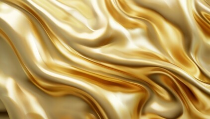 A gold smooth wrinkled silk.