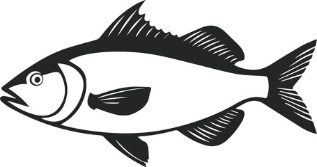 Verious fishs vector set icons silhouettes style with white background