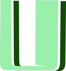 Retro alphabet letter U