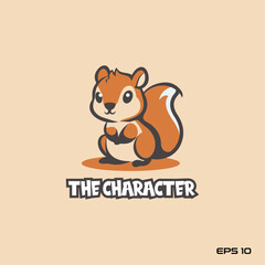 squirrel, character, vector, illustration, eps 10, mascot, logo