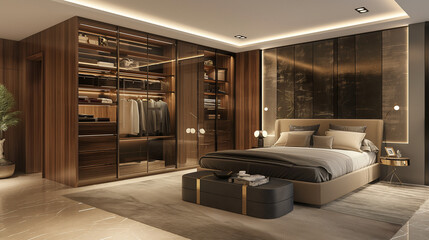 living room with bed