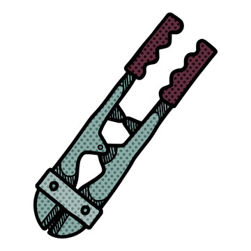 cartoon style wire cutter tool clip art preview