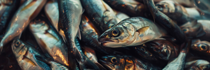 The herring Festival in Finland. a big catch of herring.Lots of fish