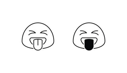 Tongue icon design with white background stock illustration