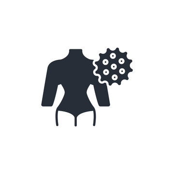 recommend clip art: Breast cancer icon. vector.Editable stroke.linear style sign for use web design,logo.Symbol illustration.