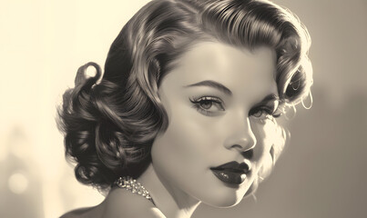 Fototapeta premium graphic advertising images focusing on beauty and hair