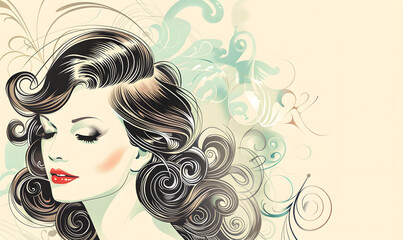 graphic advertising images focusing on beauty and hair
