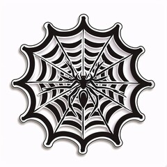 14. Spiderweb corner sticker, geometric style, glossy finish