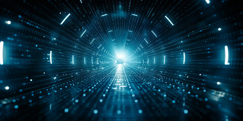 Obraz premium Creative digital dots texture. Digital data concept. 3D Rendering.