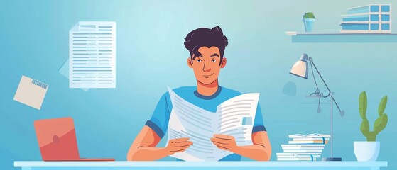 Education administrator managing student enrollment paperwork for the upcoming semester ensuring accuracy and compliance