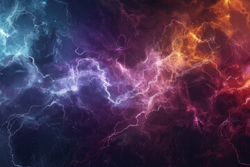 Fototapeta premium Electric currents form a colorful and dynamic abstract background image