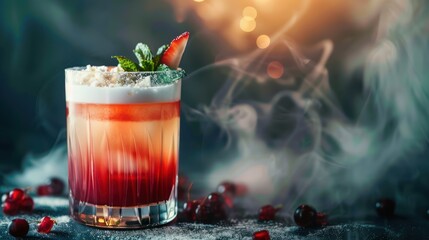Elegant Mixology: Exquisite Cocktail with Rare Ingredients and Artistic Garnish under Studio Lighting, Generative Ai