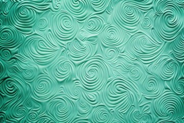 Detailed pattern with a solid sea green background