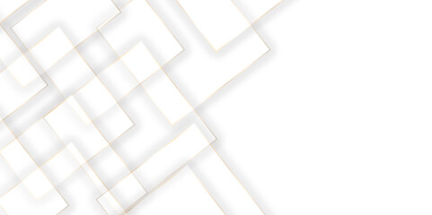 Obraz premium Abstract white and grey geometric overlapping square pattern background with shadow. paper texture design Abstract white background can use for design, background concept, vector illustration.