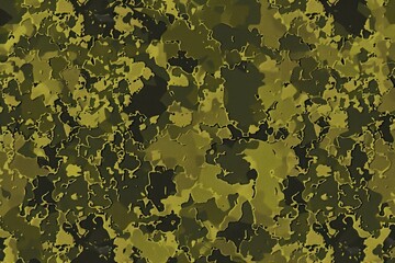 Complex pattern with a solid olive drab background