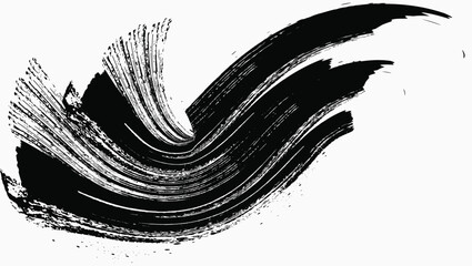 Grunge Paint stripe . Vector brush Stroke . Distressed line banner . Black isolated paintbrush collection . Modern Textured shape . Dry border in Black.eps