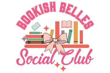 Book Lovers Coquette Social Club Shirt Design