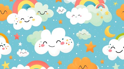 Abstract Blue Smoke Swirls