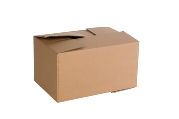 Closed cardboard box, ready for transport