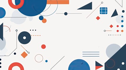 Obraz premium Modern Abstract Flat Design Background with Geometric Shapes