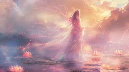 Ethereal Goddess in a Dreamlike Realm.