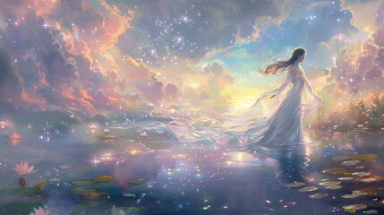 Ethereal Goddess in a Dreamlike Realm.