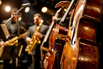 Jazz band playing on stage