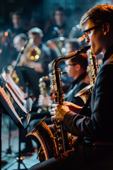 Jazz band playing on stage