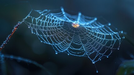 Delicate cobweb overlay against a dark background, highlighting intricate web patterns in high resolution