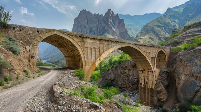 The Veresk Bridge is located north of Firoozkooh in Iran, near the city of Alasht.