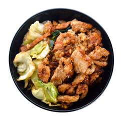 korean pork fried and rice vegetable transparent png
