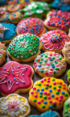 Fototapeta premium cookies and bread in an illustrator doodle graphic style