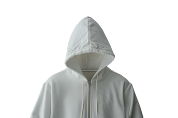 mockup white jacket with hood isolated