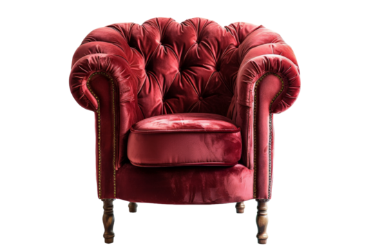 red armchair isolated on white