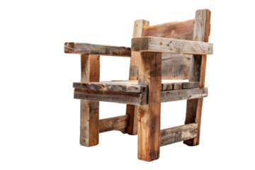 old wooden chair isolated