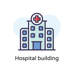 Hospital building vector icon