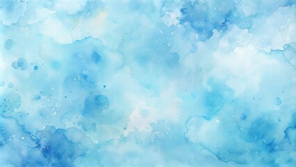 Obraz premium baby blue water colored stains abstract background