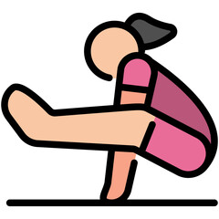 yoga filled line icon