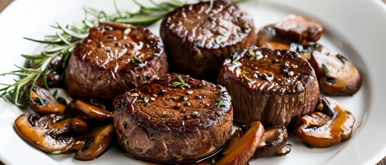Steak with mushrooms