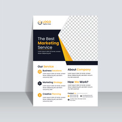Corporate Business Flyer Design Template or Poster Layout Vector