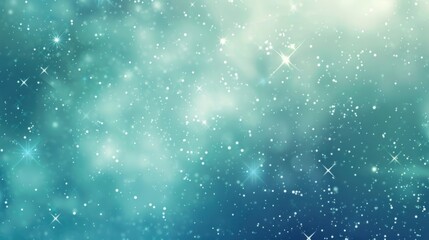 Fototapeta premium Abstract Turquoise and White Starry Sky Background