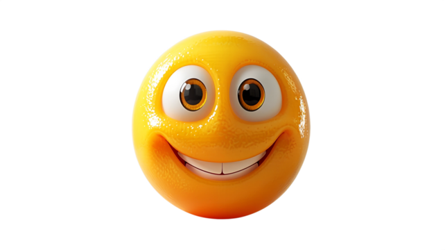 Smiling and content emoji faces, symbolize happiness and positive vibes in digital communication