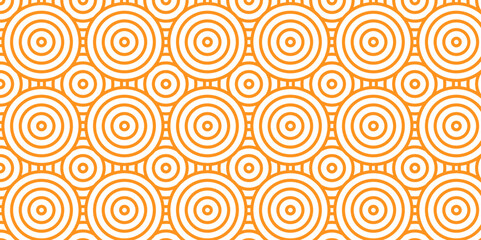 Vector overlapping Pattern Minimal diamond geometric brown and yellow waves abstract wave line. seamless tile stripe overlap creative retro circle line fabric pattern background.