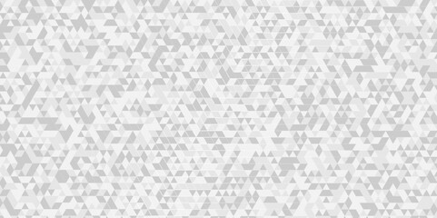 Vector geometric seamless technology gray and white triangle background. Abstract digital grid light pattern white Polygon Mosaic triangle Background, business and corporate background.