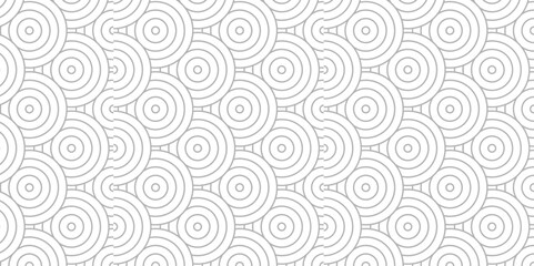 Vector overlapping Pattern Minimal diamond geometric waves backdrop abstract wave line. white and gray seamless tile stripe overlap creative retro circle line fabric pattern white background.