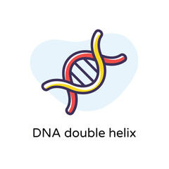 DNA double helix vector icon