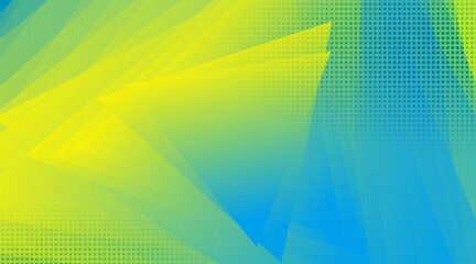 Blue yellow geometric triangles abstract minimal background. Vector graphic design