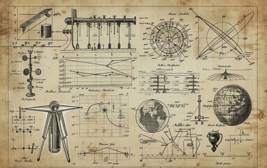 engraved hand drawn in old sketch and vintage style. scientific formulas and calculations in physics and mathematics, chemistry and biology or astronomy on whiteboard. Education and Science.