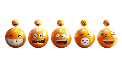 An array of smiling and laughing emojis, showcasing a variety of joyful and humorous digital expressions